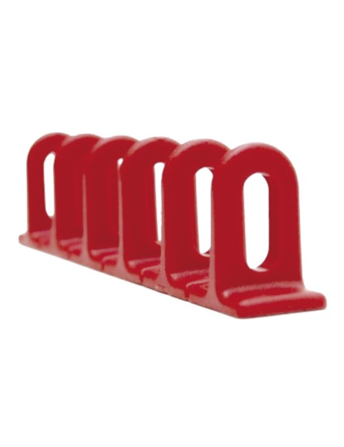 Set Of 3 Red Flat Plastic Multipads Size 6X22X156Mm